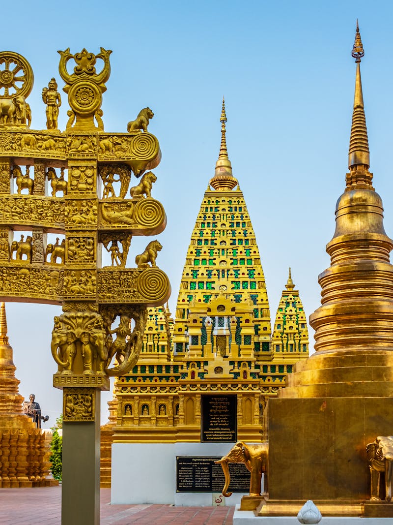 Golden temple in Bangkok, Thailand