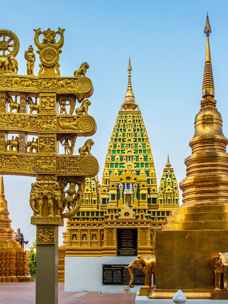 Golden temple in Bangkok, Thailand