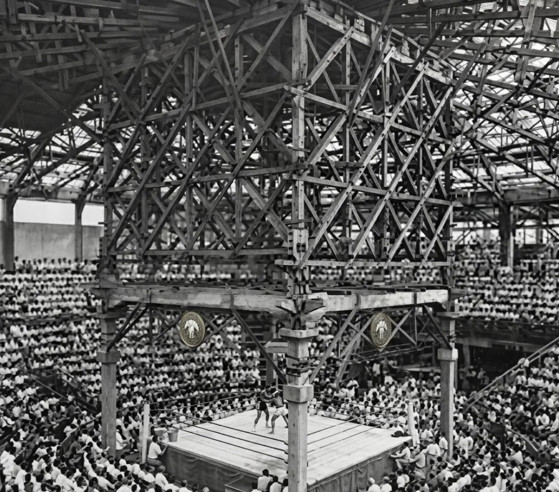 The original Lumpinee Boxing Stadium on Rama IV Road, Bangkok