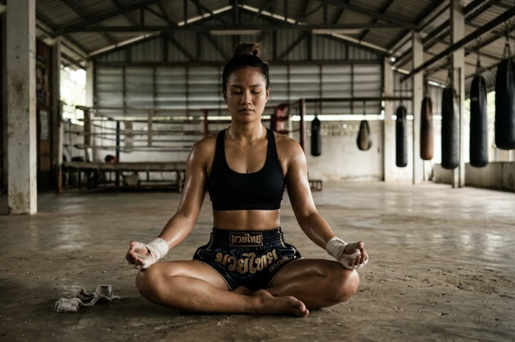 How Muay Thai changes your body and mind, a practitioner in the gym