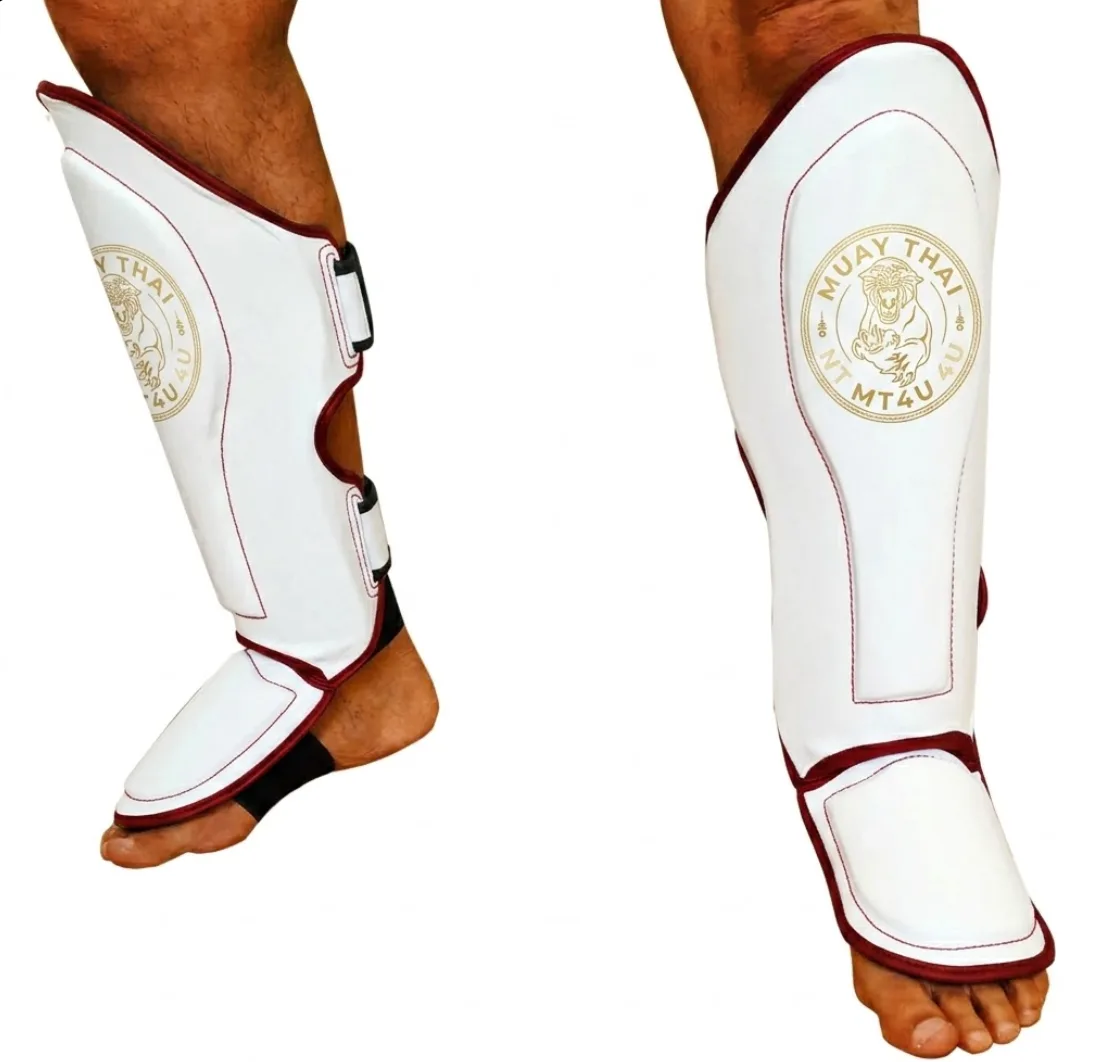 MT4U branded Muay Thai shin guards mockup