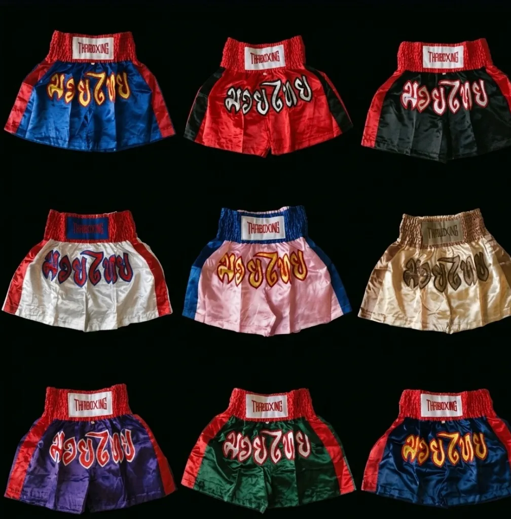 Decorative tourist Muay Thai shorts sold at Bangkok markets