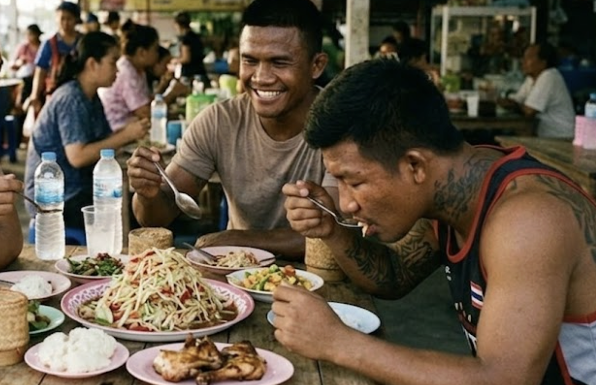 Som tam papaya salad, Thai street food