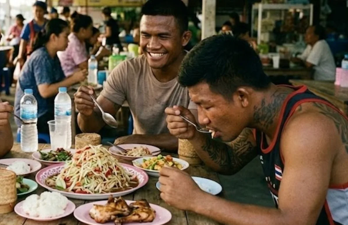 Som tam papaya salad, Thai street food