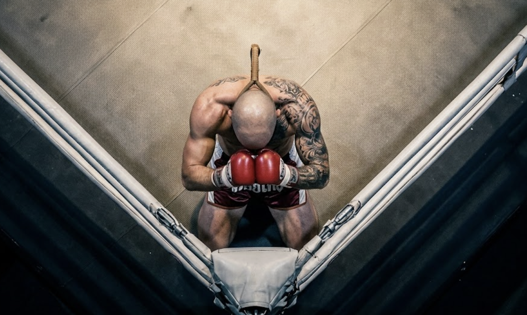 Ancient Muay Thai mural