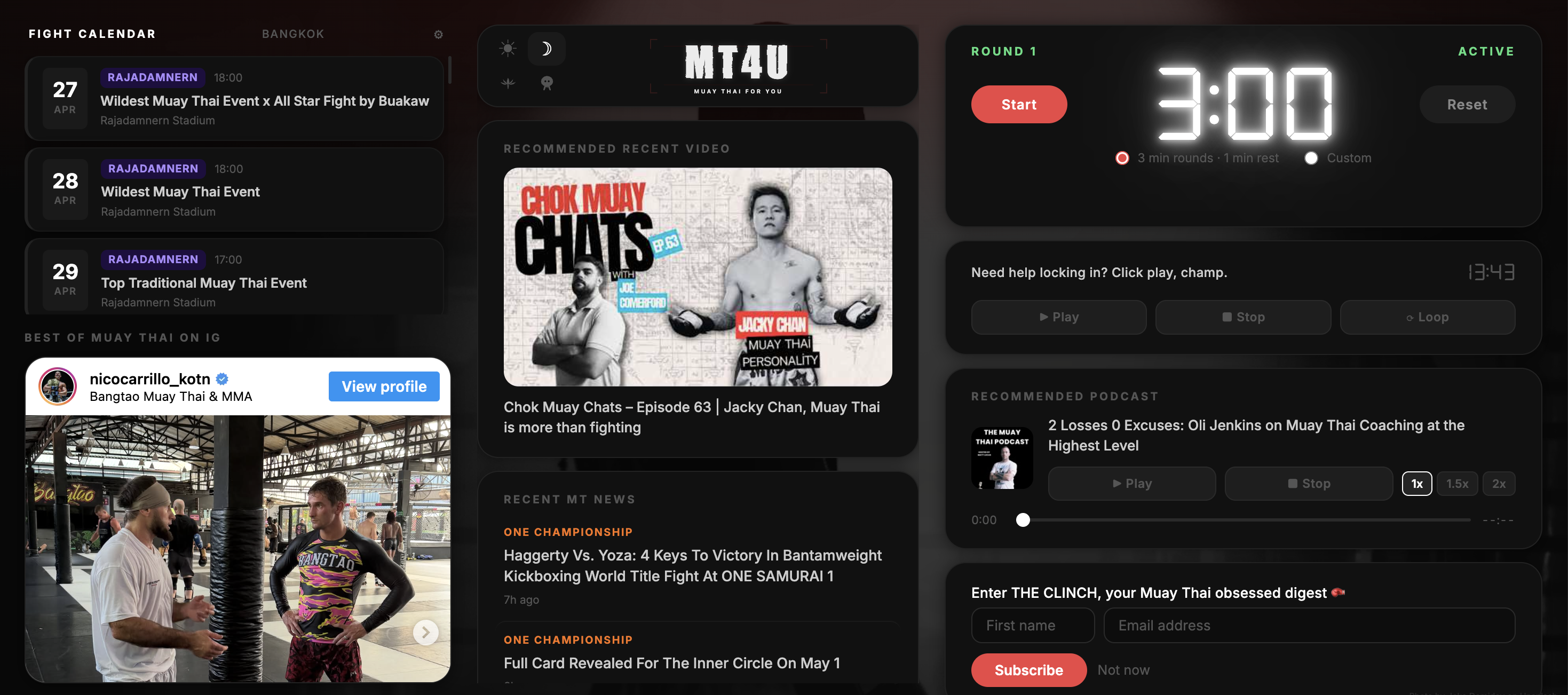 MuayTab in night mode