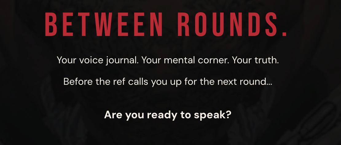 Between Rounds app start screen