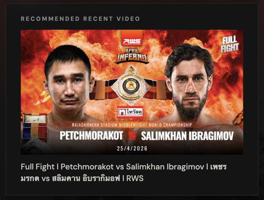 Recommended recent video
